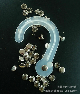 Transparent plastic thickening new material to show the small clothes hanging with a Milky White question mark hook