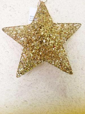 Star wire pendants Christmas Christmas decoration Christmas gold pendants