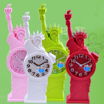 Manufacturers wholesale and the statue of liberty, Candy-colored cartoon children alarm clock alarm clock