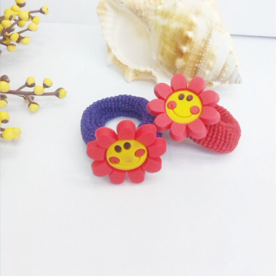 Flowers PVC soft toys children hair accessories mix multicolor towel ring
