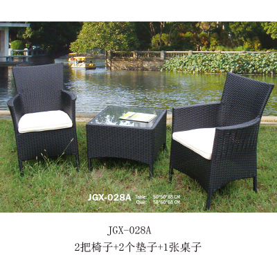 Yaju Outdoor Furniture Leisure Rattan Iron Table and Chair Combination Courtyard Balcony Villa Private Garden Imitation 