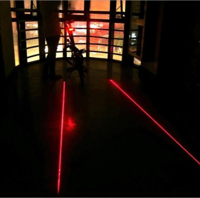 Mountain bike parallel laser rear light bicycle warning lights
