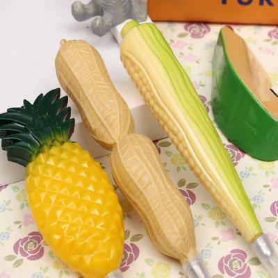 New product prize for students, office supplies cartoon fruit pen with magnet