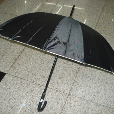 Full-semi-automatic umbrella oversized rc long-handle men's umbrella sun shade sunny umbrella silver rubber umbrella