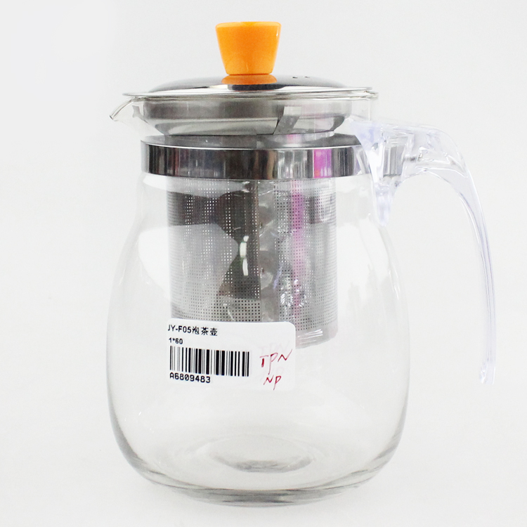 简易拆洗过滤泡茶壶 耐热玻璃茶具 JY-F05泡茶壶