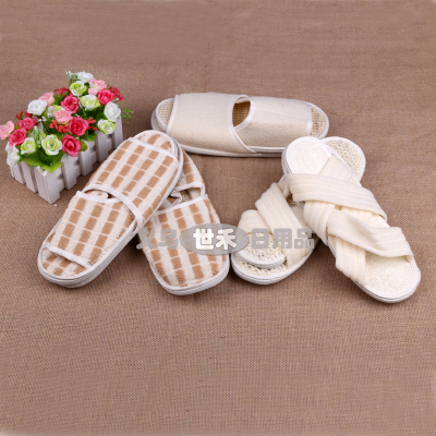 Flax Sisal  Luffa towel cloth health slippers