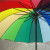 Korean version of the long handle automatic super anti-wind 14 color sun protection rainbow umbrella princess umbrella