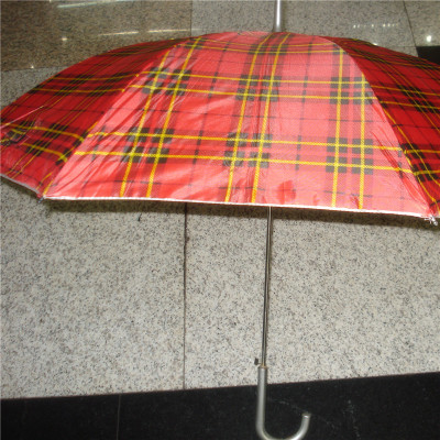 Korean version lattice clear umbrella British windscreen umbrella long handle anti-wind automatic umbrella men and women umbrella