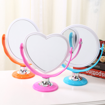 Mirror large double-sided cosmetic mirror electroplated plastic double side magnifying glass.