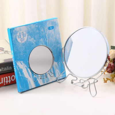 Double fish brand iron side mirror 4-inch manufacturer direct mirror cosmetic mirror.