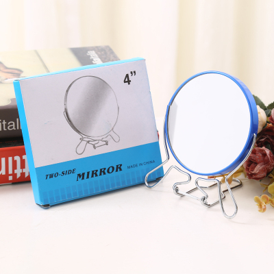Aluminum side mirror 4-inch double side magnifying glass.