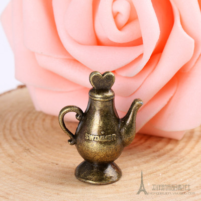 Vintage ancient bronze tableware cup teapot pot ornaments