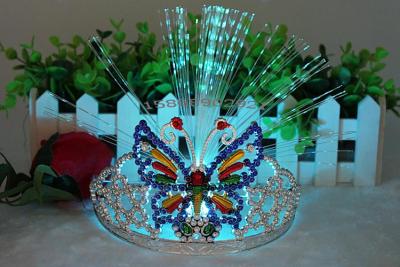 The little Princess Flash crown head hoop fiber luminous headwear small decorative gift birthday