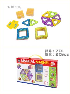 Assembled puzzle magnetic sheet, 3D magnetic ABS acrylic plastic, natural mineral magnet