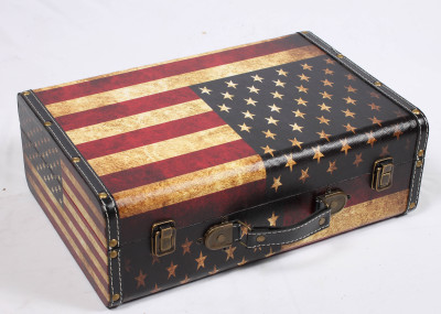 The Receive box gift box American suitcase set 2 decorative boxes classic vintage leather boxes support customization