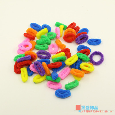 Color ring Tousheng headdress seamless high elastic candy colored hair elastic hair rope