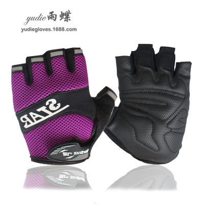 Fitness gloves male and female equipment bicycle half finger bicycle riding sport gloves.