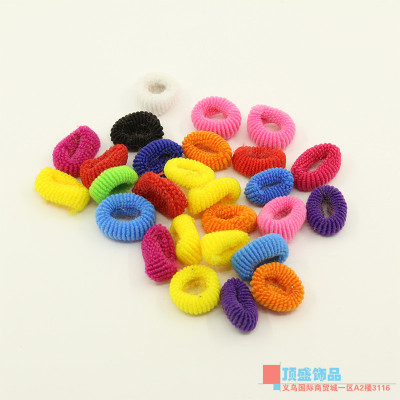 High elastic hair color seamless color towel ring rope