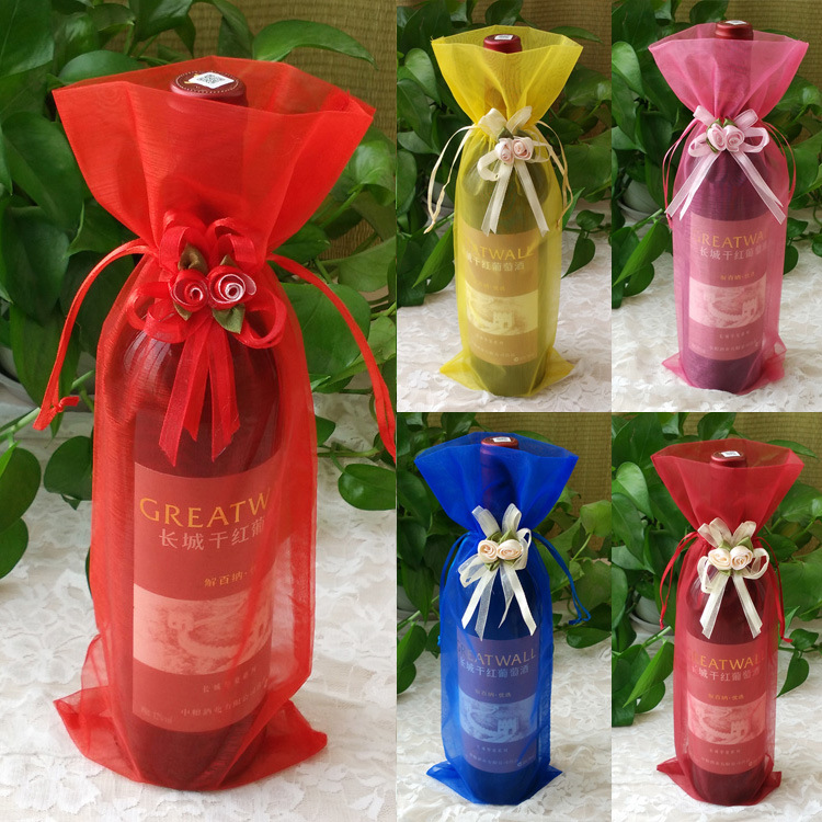 白酒包装袋 高档酒类包装束口纱袋 环保酒袋 