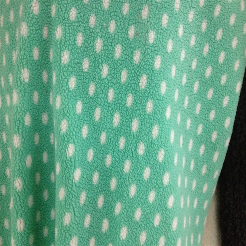 羊羔绒印花，有图案，颗粒微小