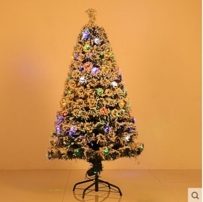 1.8 M Encryption High-Grade Snowflake Christmas Tree Fiber Colorful Falling Snow Tree Charged Luminous Tree