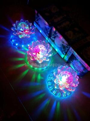 New LED colorful Lotus lanterns small Crystal magic ball