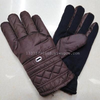 The new leisure men's gloves with cotton slip waterproof outdoor sports gloves