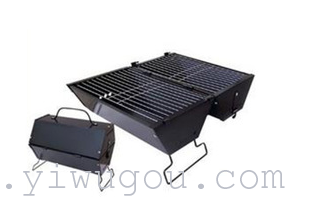 Outdoor portable barbecue stove folding double side using a barbecue grill
