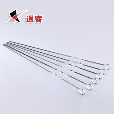 Barbecue barbecue sticks needle metal chrome Size 10 needle baked flat 6 suit