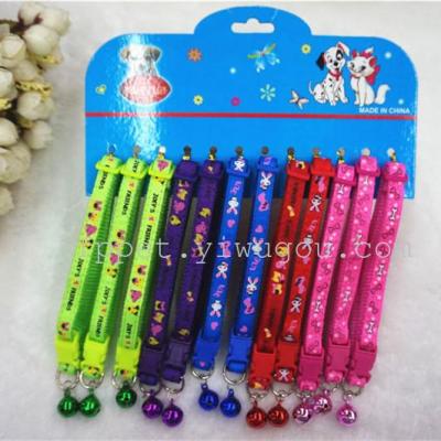 Pet dog cat collar patch with Bell collar collar pet products factory direct sales