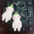 Creative cartoon couple key ring chain and gift pendant soft jehubbah Keychain