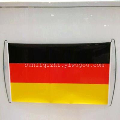 La la banner retractable PET flag bearer pull flag cheer flag can be printed logo manufacturers custom World Cup