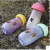 Creative ladies and children thickened panting water cup portable cute stylish frosted mushroom bottle