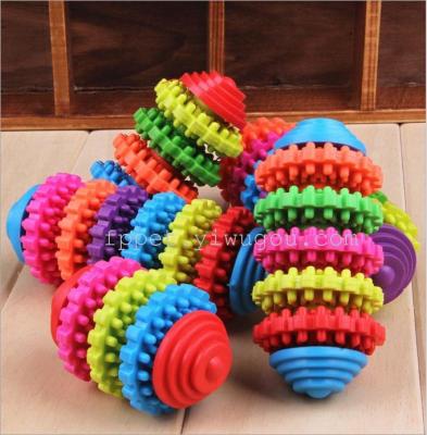 Toy dog pet toys bite of high-quality rubber pet chew toys toys multicolor swivel