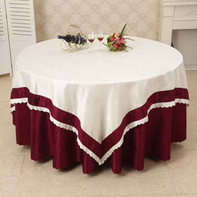 Double stitching hotel restaurant tablecloth table set cover