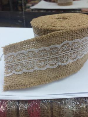 Factory direct sales of new lace lace edge high quality linen burst manual materials