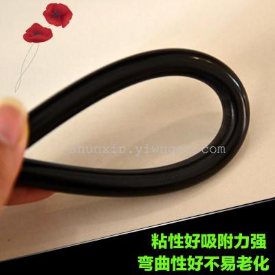 2015 hot high temperature rubber stick black 0.7*20cm green hair accessories
