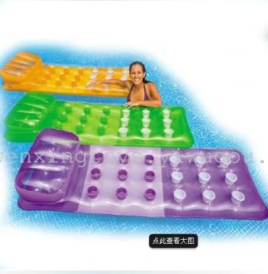 18 hole fashion with pillow floating discharge of adult air cushion water inflatable bed