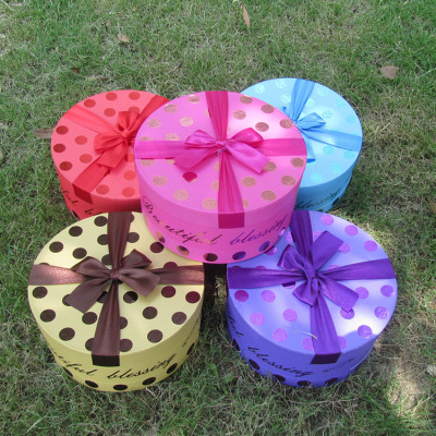 J5910 creative round barrel, double 24-box chocolate gift box, candy box, paper box gift box