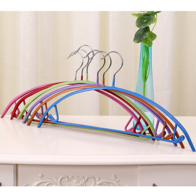 Gum dipping plastic semi circular hanger tie rack clothes hanger scarf rack