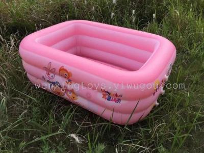 Inflatable pool square crystal children's pool bottom swimming pool play Basin