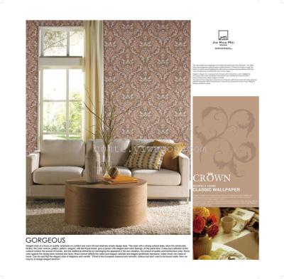 Italy famous design classic style PVC deep embossed wallpaper