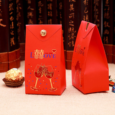 Creative Wedding Candies Box Wedding Celebration Red Chinese and Western Candy Box Packaging 58009 Small