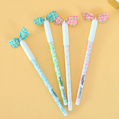 D lovely ladies bow fabric creative stationery pen (Y Xiaoya cloth)