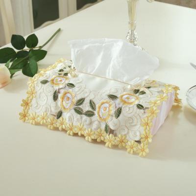 [waves] European garden crafts Satin Embroidered Tablecloth tablecloths custom paper towel box