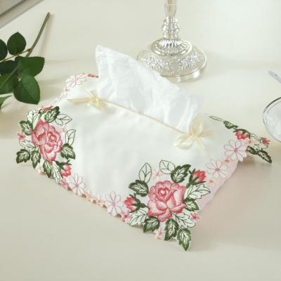 [waves] rose garden crafts European box Custom Embroidered Tablecloth tablecloths