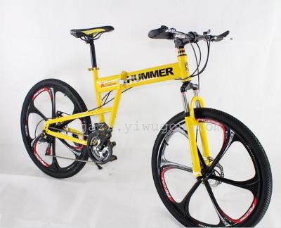 Bike 26 \"21 speed damper hummer mountain bike integrated with dual disc brake gearshift factory direct sale
