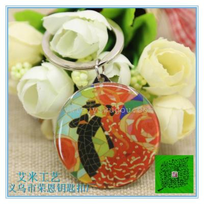 Spain series circular key ring gift creative key ring