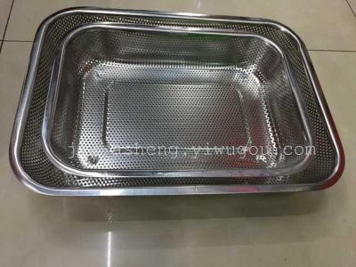 Stainless steel plate punching square basket basket