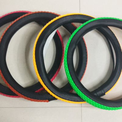 The GM to set environmental protection colorful woven leather steering wheel cover